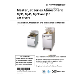 Frymaster CF Series Mode d'emploi | Fixfr