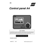 ESAB Control panel A4 Manuel utilisateur