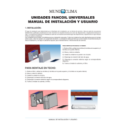 mundoclima Series MUCM-W7 “Medium Pressure Duct Fancoil DC” Guide d'installation | Fixfr