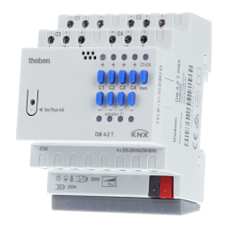 THEBEN DM 4-2 T KNX Fiche technique | Fixfr