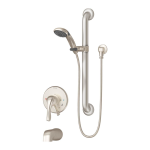 Symmons S-9604-PLR-1.5-TRM-STN Origins Single Handle 1-Spray Tub and Hand Shower Trim in Satin Nickel - 1.5 GPM (Valve not Included) sp&eacute;cification