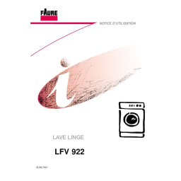 LFV 922 Notice d'Utilisation | AI Chat & PDF | Fixfr