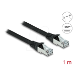 DeLOCK 80134 RJ45 Network Cable Cat.6A S/FTP PUR Outdoor 1 m black Fiche technique