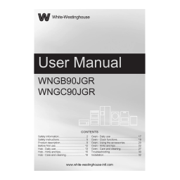 White Westinghouse WNGB90JGRS Manuel utilisateur | Fixfr