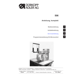 Duerkopp Adler 506-2 Operating instrustions | Fixfr