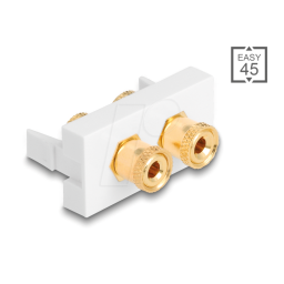 DeLOCK 81398 Easy 45 Module 2 x binding post, red / black ring 22.5 x 45 mm Fiche technique | Fixfr