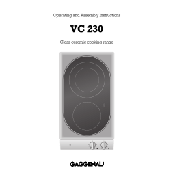 Gaggenau VC230112 Manuel utilisateur | Fixfr