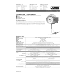 JUMO 60.8523 Contact dial thermometer Fiche technique | Fixfr