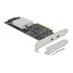 DeLOCK 89009 PCI Express x8 Card to 2 x external SuperSpeed USB 20 Gbps (USB 3.2 Gen 2x2) USB Type-C&trade; female - Low Profile Form Factor Fiche technique