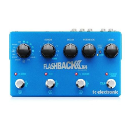 TC Electronic FLASHBACK X4 DELAY Manuel du propriétaire | Fixfr