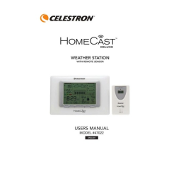 Manuel d'utilisation Celestron HomeCast Deluxe #47022 | AI Chat & PDF Access | Fixfr