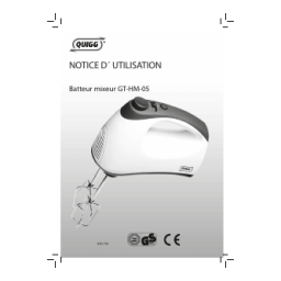 Quigg GT-HM-05 Hand Mixer Manuel utilisateur | Fixfr