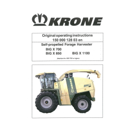 Krone BiG X 700, BiG X 850, BiG X 1100 Mode d'emploi | Fixfr