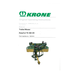 Krone EasyCut TS 360 CR Mode d'emploi | Fixfr