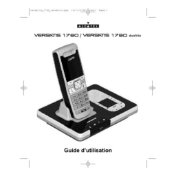 Alcatel VERSATIS 1780 Manuel utilisateur | Fixfr