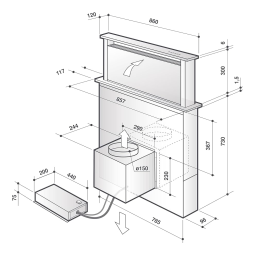 De Dietrich DHD7961B Downdraft hood Manuel utilisateur | Fixfr