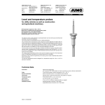 JUMO 902880 Level and Temperature Probe Fiche technique