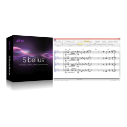 Avid Pinnacle Sibelius 8.0 Manuel utilisateur | Fixfr