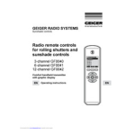 GEIGER 3-channel GF0040, 6-channel GF0041 and 12-channel GF0042 comfort handheld transmitter Mode d'emploi