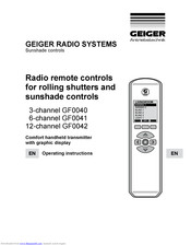3-channel GF0040, 6-channel GF0041 and 12-channel GF0042 comfort handheld transmitter