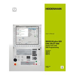 HEIDENHAIN MP620/CP640 (54843x-04/68894x-04) smart.Turn/DIN CNC Control Manuel utilisateur | Fixfr