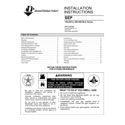 LP Kit -- FOA (N, P) Unit Heater (100, 125, 150, 250) TUA(100S, 125S, 150S, 200S) Separated Combustion Units 82M94