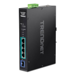 Trendnet TI-PGM541 5-port Industrial Gigabit PoE+ DIN-Rail Switch -20&deg; &ndash; 65&deg;C (-4&deg; &ndash; 149&deg;F) Fiche technique