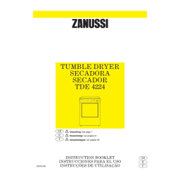 Zanussi TDE 4224 Notice d'utilisation | Chat IA & PDF | Fixfr
