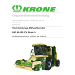 Krone BA BiG M 450 CV Stufe 5 (BM105-24) Manuel d'utilisation