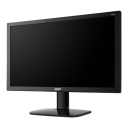 Acer KG240 Monitor Guide de démarrage rapide | Fixfr