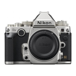 Nikon DF Manuel utilisateur | Fixfr